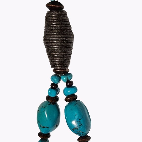 Coldwater Creek Southwest Turquoise Beaded Lariat Necklace  Fashion Jewelry - Picture 5 of 9